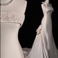 Elegant Mermaid Strapless Satin Long Wedding Dresses With Bowknot C335