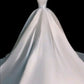 Elegant Ball Gown Satin Long White Wedding Dresses CC344