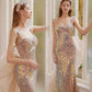 Pretty Mermaid Sweetheart Sequin Long Evening Dress Prom Dresses Birthday Outfits C3461