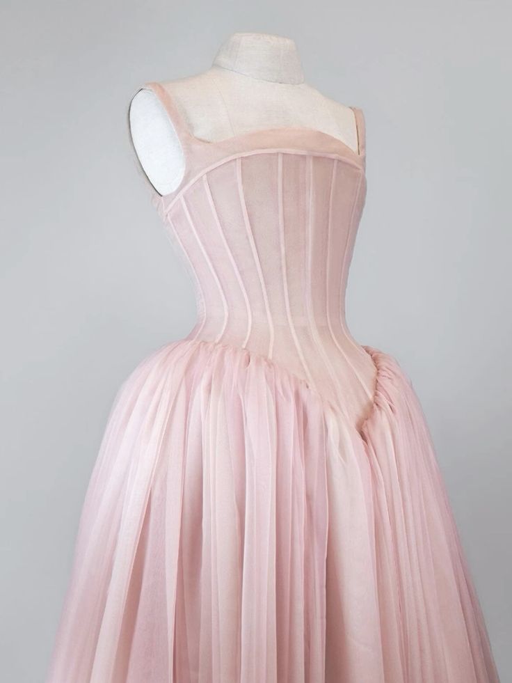 Robe de bal vintage à bretelles en tulle rose, longue, tenue de bal, tenue d'anniversaire, C3554