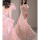 Gorgeous A Line Sweetheart Sequin Pink Long Evening Dress Prom Dresses Birthday Outfits C3587