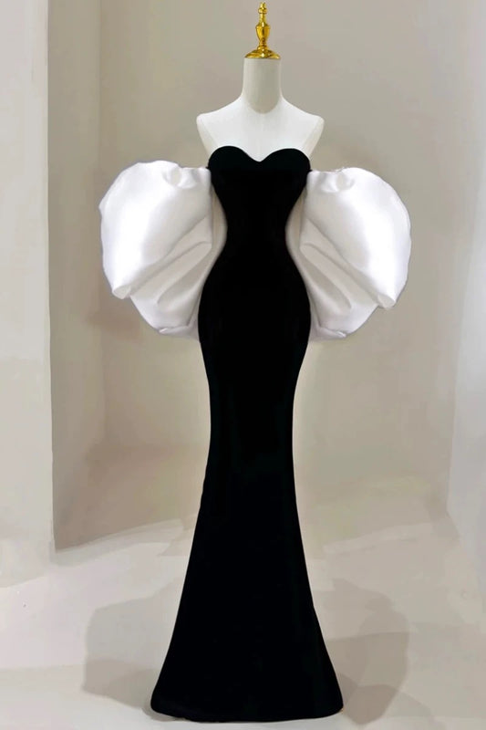 Gorgeous Sheath Off The Shoulder Black Velvet Evening Dress Prom Dresses Birthday Outfits C3590