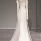 Elegant Mermaid Square Neckline Tulle Long Wedding Dresses CC361