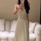 Vintage A Line Straps White Backless Evening Dress Prom Dresses C3668