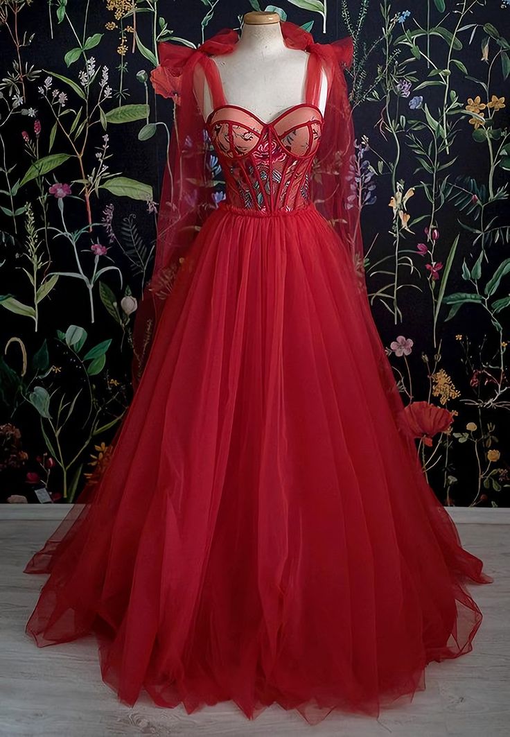 Superbe robe de soirée longue rouge, robe de bal, tenue d'anniversaire C3676