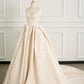 Pretty Ball Gown Sweetheart Satin Long Prom Dresses Party Gown Evening Dress C3769