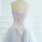 Pretty Ball Gown Spaghetti Straps Tulle Long Prom Dresses Party Gown Evening Dress C3773