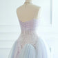 Pretty Ball Gown Spaghetti Straps Tulle Long Prom Dresses Party Gown Evening Dress C3773