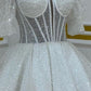 Sweetheart Sequin Short Homecoming Dress with Puff Sleeves C395