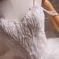 Elegant Ball Gown Spaghetti Straps Tulle Party Dress White Homecoming Dresses C431