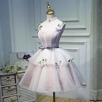 Robe de bal élégante à bretelles en Tulle, robe de soirée rose, robes de bal C441