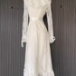 Elegant A line White Long Sleeves Lace White Wedding Dresses C498