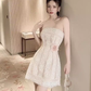 A-Line Lace Short Prom Dress White Homecoming Dress C544