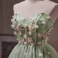 Elegant A Line Mint Green Birthday Outfits Tulle Homecoming Dresses C547