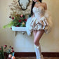 Cute Lace Ball Gown Homecoming Dresses Short Birthday Dress C607