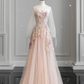 Robe de bal rose sans bretelles en tulle perlée brillante robe de bal rose Sweet 16 robe C613