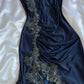 Robe de bal en dentelle sirène bleu marine sexy, robe de soirée C617