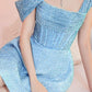 Chic A Line Short Blue Sequin Homecoming Dress 18th Birthday Outfits C643