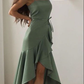 Vintage Sage Green New Mermaid Spaghetti Straps Custom Long Prom Dresses C732