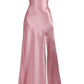 Vintage Mermaid Spaghetti Straps Custom Pink Slit Long Prom Dresses C734