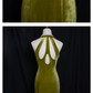 Vintage Mermaid Halter Sleeveless Velvet Green Long Prom Dresses C82