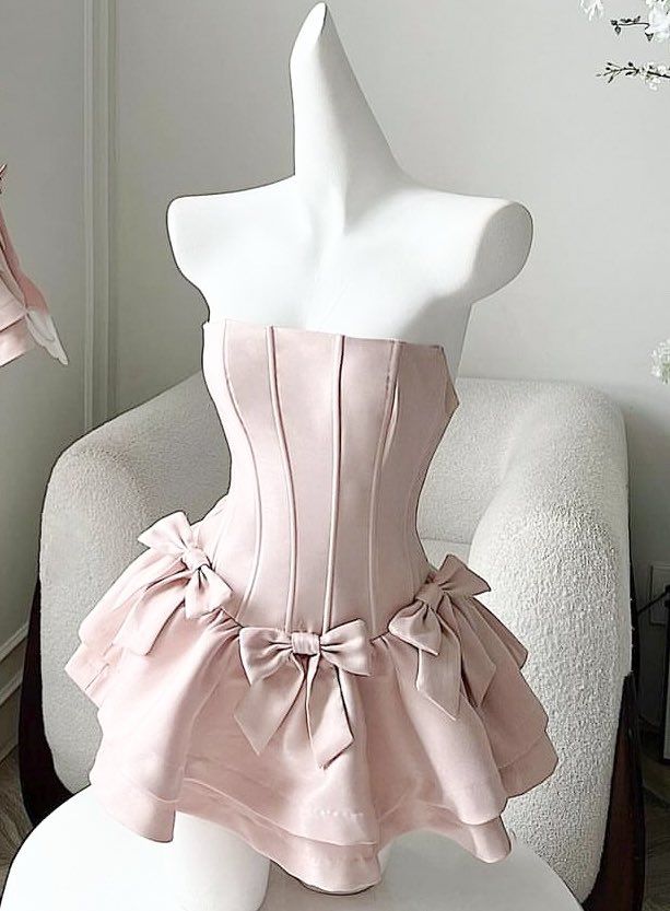 Mini robe de soirée en satin, sans bretelles, sans manches, ligne a, simple, C899