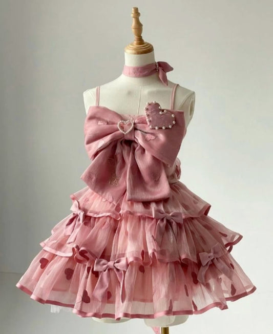 Elegant A line Straps Tulle Short Birthday Outfits Pink Homecoming Dress C906