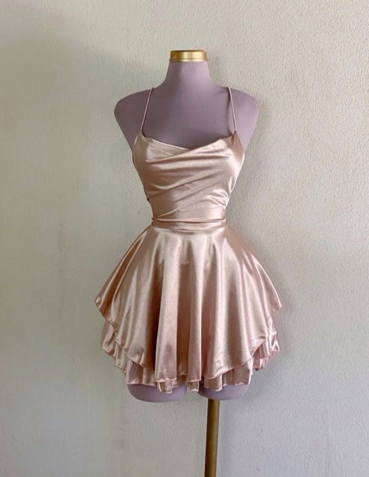 Vintage une ligne licou Champagne tenues d'anniversaire robe de soirée en Satin C929