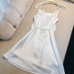 Simple A Line Straps White Homecoming Dress 21st Birthday Outfit C976