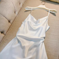 Simple A Line Straps White Homecoming Dress 21st Birthday Outfit C976