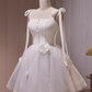 A Line Straps White Tulle Homecoming Dress 18th Birthday Outfits C984