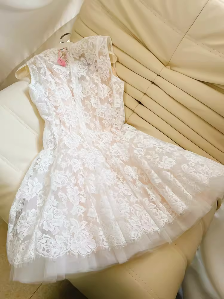 Robe de soirée en dentelle et Tulle, ligne A, Unique, encolure dégagée, tenues de 18e anniversaire, C989