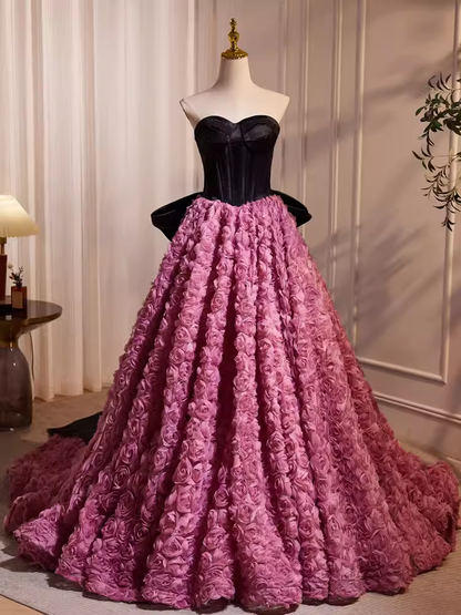 Robe de bal longue en dentelle, ligne A, sans manches, conte de fées, C994