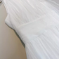 Robe de bal blanche en tulle, ligne A, décolleté haut, simple, C996