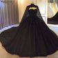 Robe de bal en tulle noir longue Sweet 16 robes B060