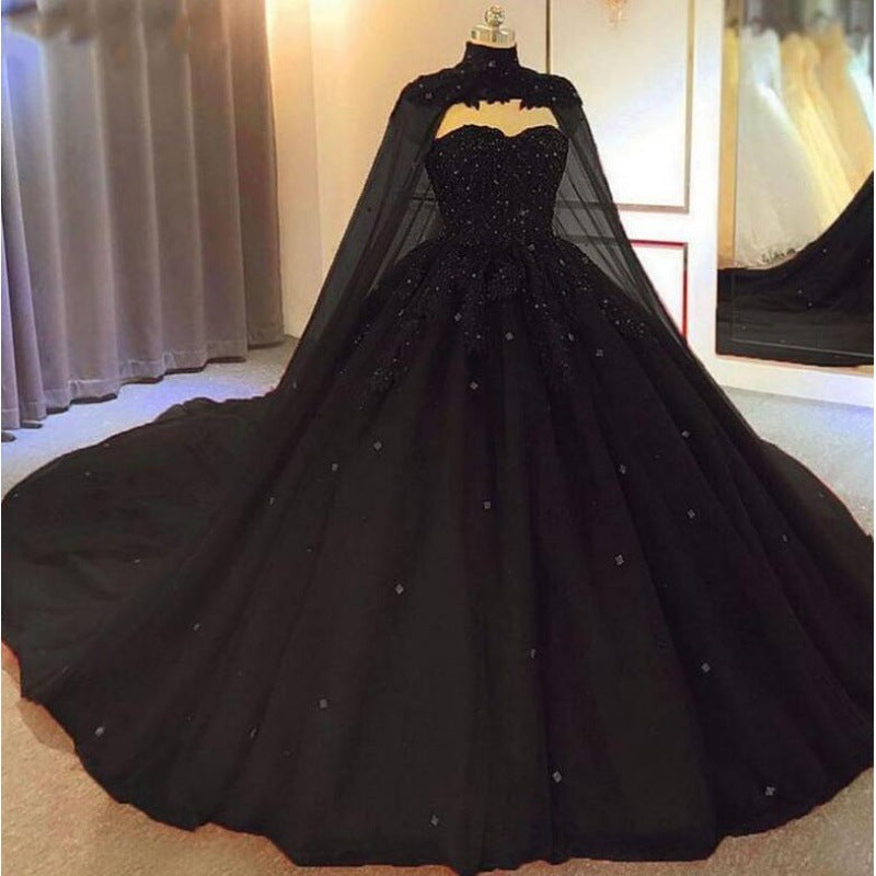 Robe de bal en tulle noir longue Sweet 16 robes B060