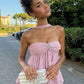 Vintage A line Sweetheart Chiffon Pink Evening Dress Prom Dresses Long Birthday Outfits BD2500