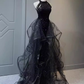 Sparkly Mermaid Sequin Black Long Prom Dress B167
