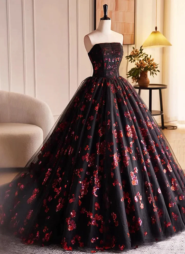 Red and Black Sweet 16 Dresses