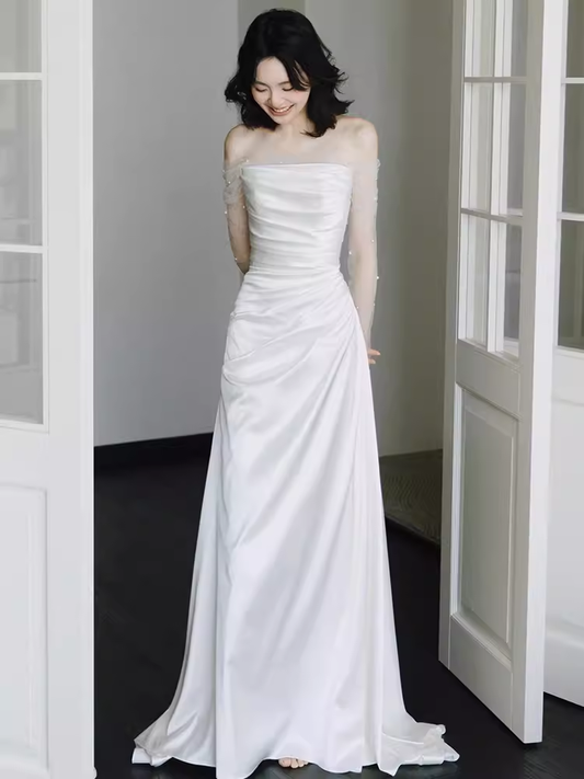 Simple Mermaid Sleeveless Long Prom Dress B330
