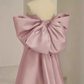 Robes de bal longues robe de soirée en satin rose B360