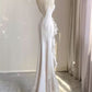 Robes de mariée vintage en mousseline de soie blanche haute et basse C299