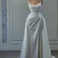 Fairytale Mermaid Spaghetti Straps Satin Wedding Dresses C308