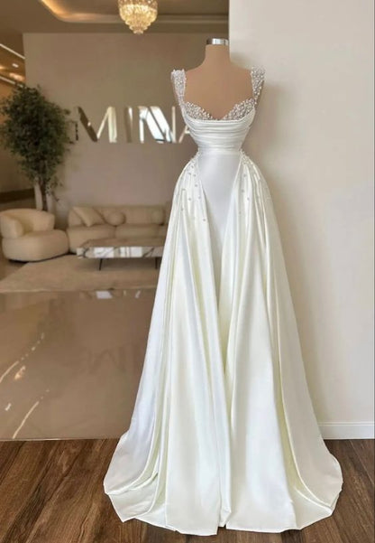 Robes de mariée en satin sirène de conte de fées pour la mariée C309