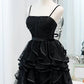 Sequins Spaghetti Straps Tulle Short Homecoming Dresses C371